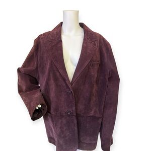 Vintage Margaret Godfrey Women's Purple Leather Jacket